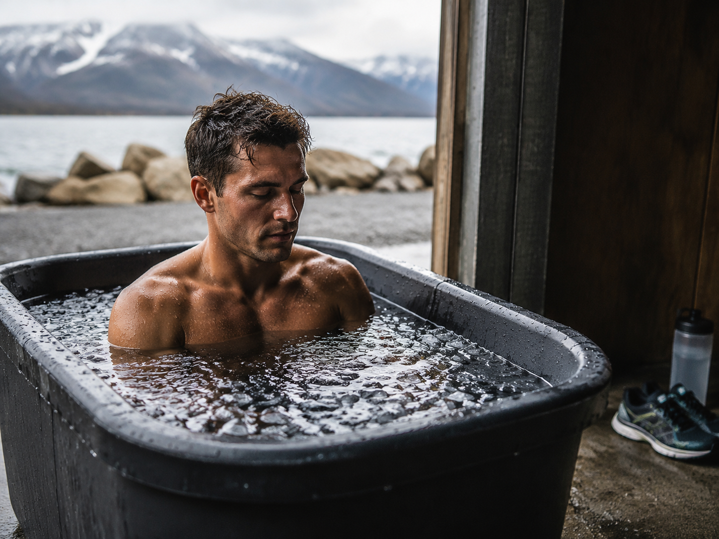 Cold plunge recovery routine for runners