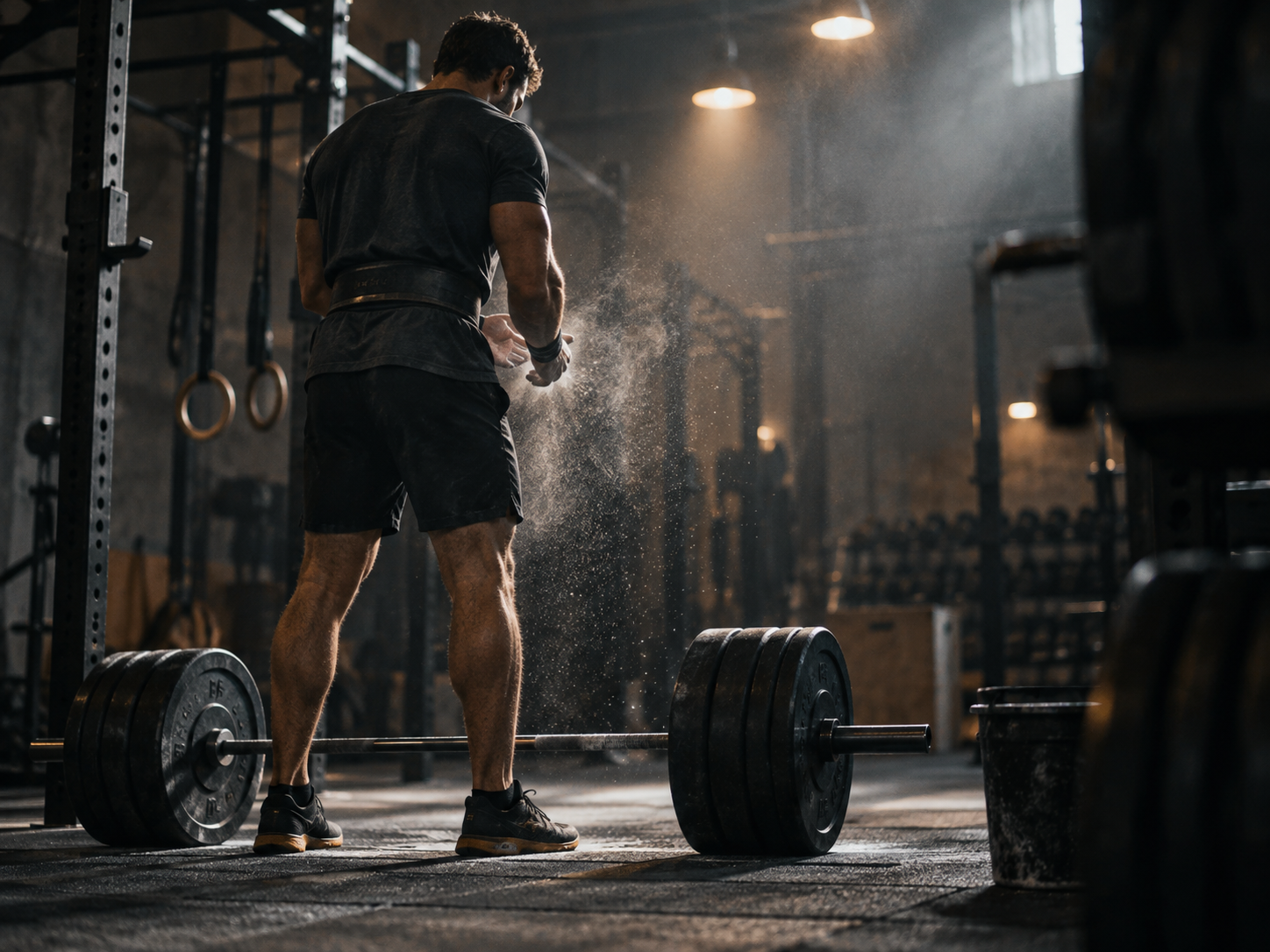 What is a warm-up before heavy lifting?